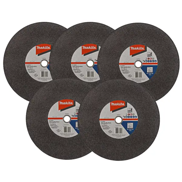 Makita 355 x 25,4 x 3,0 mm Doorslijpschijf staal | 5 stuks - B-10665-5