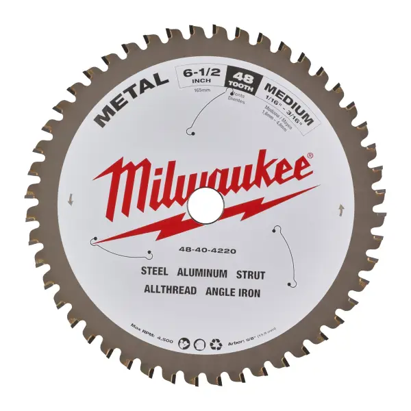 Milwaukee Ø 165mm Asgat 16mm 48T Cirkelzaagblad voor Metaal - 48404220