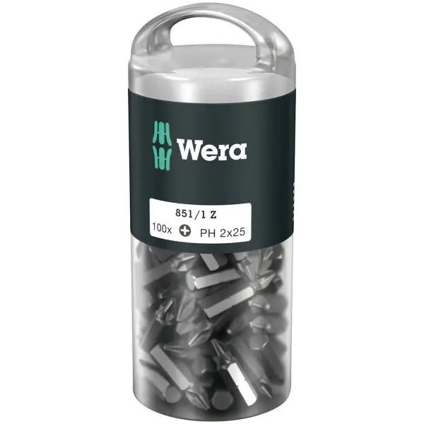 Wera PH2 x 25 mm 851/1 Z Phillips bit (100 stuks) - 05072441001