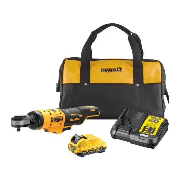 DeWALT DCF503D1 Accu haakse ratelsleutel 3/8" borgpin 12V XR 2.0Ah in tas