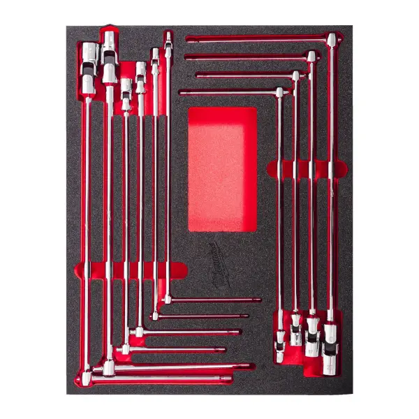 Milwaukee 10-delig Foam inlay T-dopsleutelset met cardangewricht - TOOLGUARD™ - 4932499295