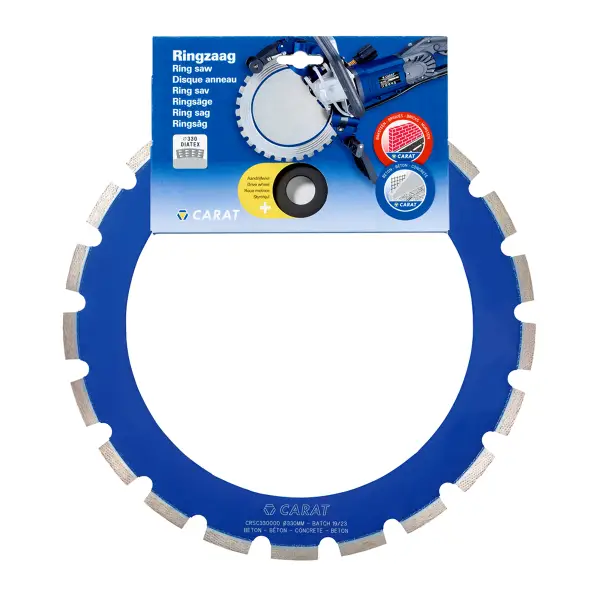 Carat Ringzaag voor beton Ø 330 mm, inclusief aandrijfwiel - CRSC330000