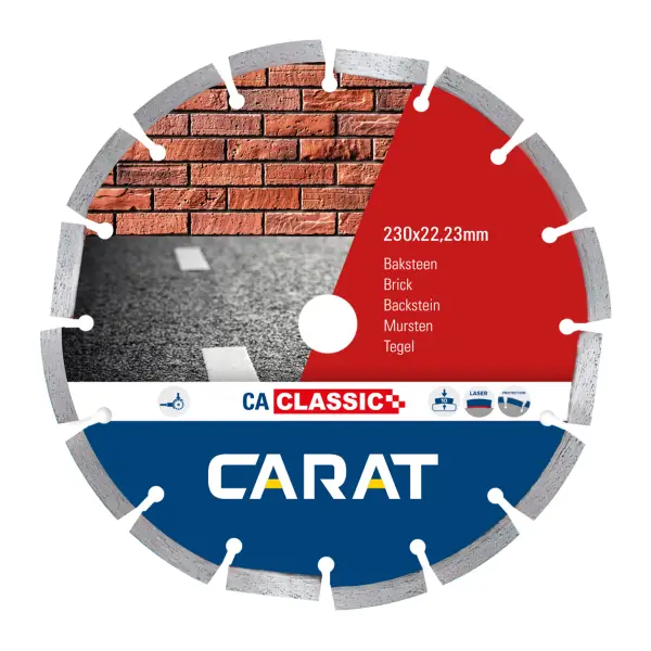 Carat Diamantzaag baksteen / asfalt CAC Ø 230 mm, asgat 22,23 mm - CAC2303000