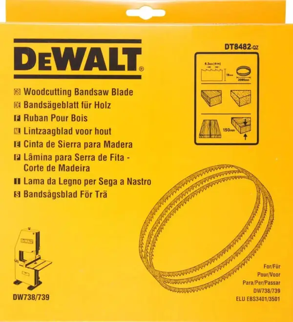 DeWALT 2095 x 16 x 0.6mm 4TPI Lintzaagblad - DT8482