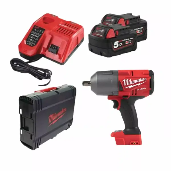 Milwaukee M18 FUEL™ ONEFHIWF12-502X ONE-KEY™ Accu slagmoersleutel 1356Nm 1/2" frictiering 18V 5.0Ah in HD-Box - 4933459727