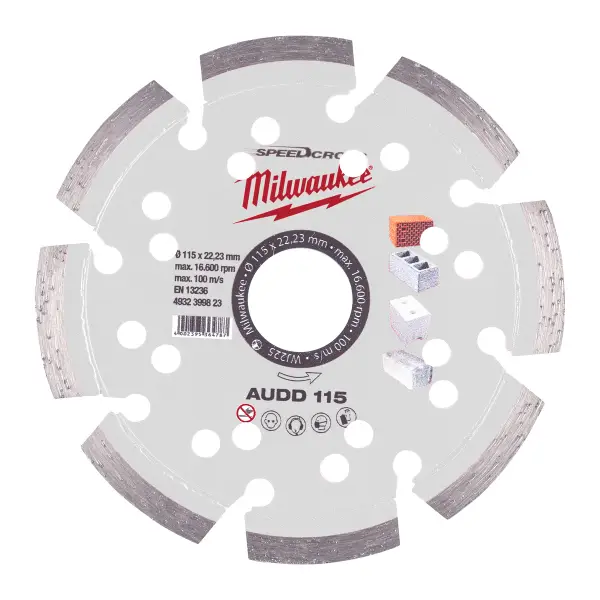 Milwaukee AUDD 115 x 22,23 x 2,6 mm Diamantschijf - 4932399823