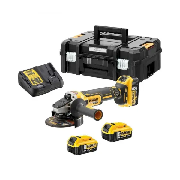 DeWALT DCG405P3 Accu haakse slijper 125mm 18V XR 5.0Ah (3x) in TSTAK