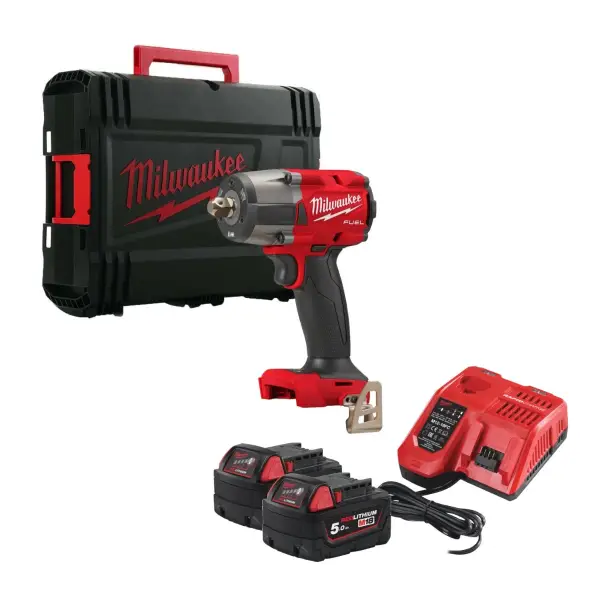 Milwaukee M18 FUEL™ FMTIW2P12-502X Accu slagmoersleutel 745Nm 1/2" borgpin 5.0Ah in HD Box - 4933478453