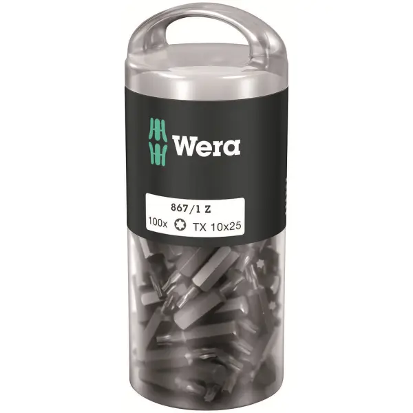Wera TX10 x 25 mm 867/1 Z TORX® bit (100 stuks) - 05072446001
