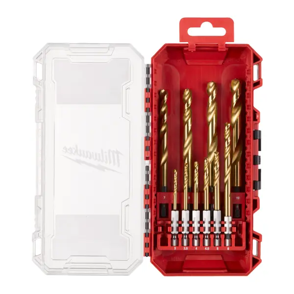 Milwaukee Metaalborenset SHOCKWAVE RED HEX HSS-TiN 10-delig - 4932493865