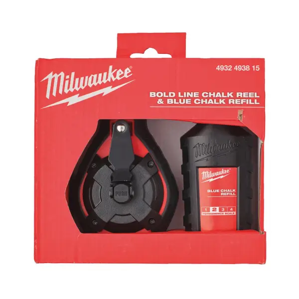 Milwaukee 30m Slaglijnmolen dikke lijn + blauw krijt - 4932493815