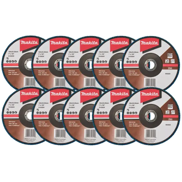 Makita Z60 180mm Lamellenschuurschijf | 10 stuks - D-63834-10