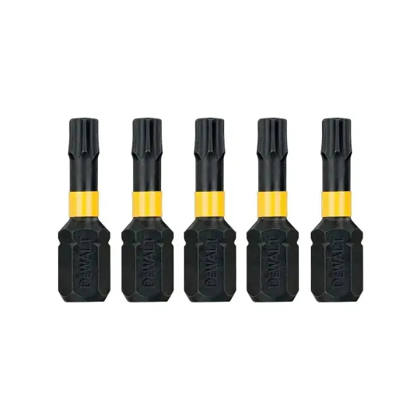DeWALT T30 25mm Impact Torsion Schroefbits (5 stuks) - Extreme - DT7384T