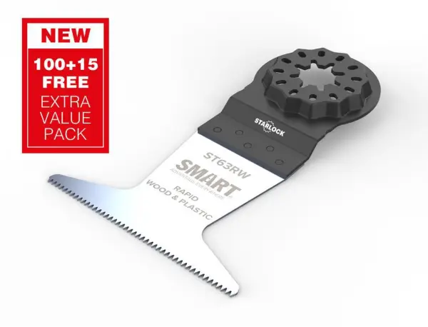 Smart Starlock Multitool zaagblad 63 mm SL PRO Rapid-wood (100+15 stuks) - ST63RW100+15