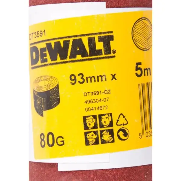 DeWALT P80 5m x 93mm Schuurpapier rol - DT3591