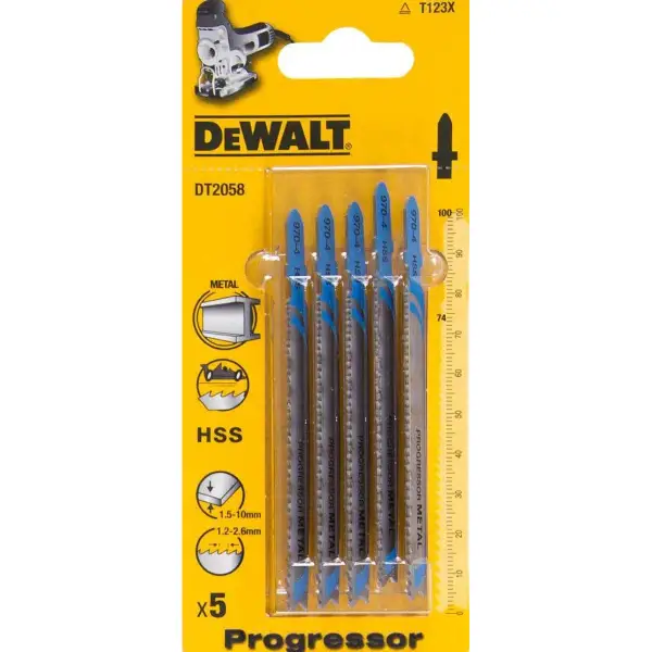 DeWALT Decoupeerzaagblad voor Aluminium (5 stuks) - T 123 X - DT2058